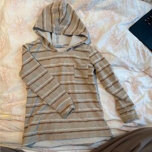 Cozy Striped Brown Kids Hoodie